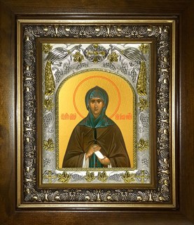 Икона Анна Новгородская преподобная, в киоте 20х24 см 27796
