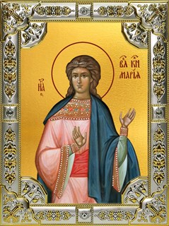 Икона Мария (Романова) страстотерпица, царевна, 18х24 см, со стразами 27805