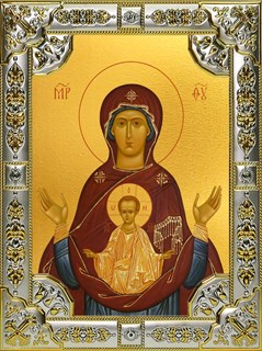 Икона Знамение, икона Божией Матери, 18х24 см, со стразами 27830