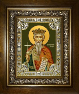 Икона Владимир равноапостольный Великий князь, в киоте 24х30 см 27847