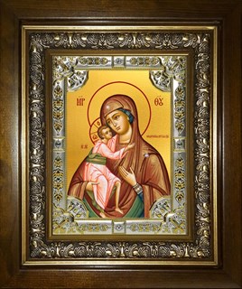 Икона Феодоровская(Федоровская) икона Божией Матери, в киоте 24х30 см 27860