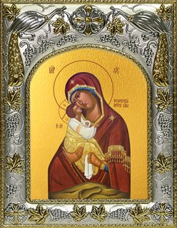 Икона Почаевская икона Пресвятой Богородицы, 14х18 см 27879