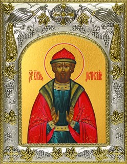 Икона Ростислав Мстиславович, Святой благоверный князь Смоленский, 14х18 см 27905