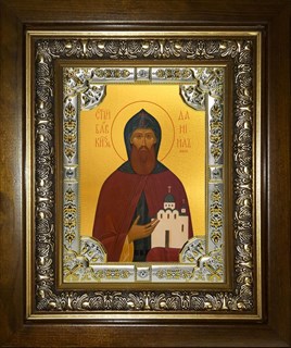 Икона Даниил Московский благоверный князь, в киоте 24х30 см 27910