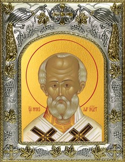 Икона Николай чудотворец, архиепископ Мир Ликийских, святитель, 14х18 см 27983