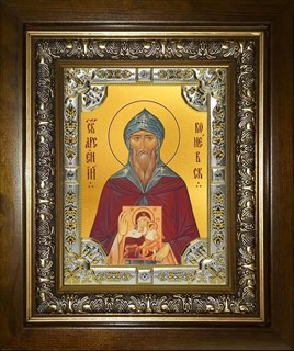 Икона Арсений Коневский Преподобный, в киоте 24х30 см 27987