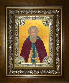 Икона Сергий (Сергей) Радонежский преподобный, в киоте 24х30 см 28082