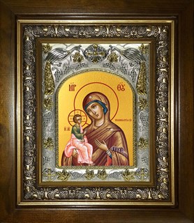 Икона Иерусалимская икона Божией Матери, в киоте 20х24 см 28089
