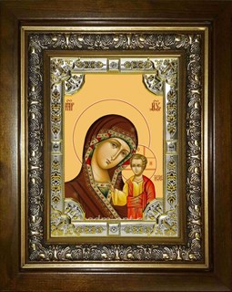 Икона Казанская икона Божией Матери, в киоте 24х30 см 28090