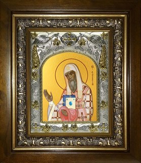 Икона Алексий (Алексей), митрополит Московский и всея Руси, чудотворец, святитель, в киоте 20х24 см 28120