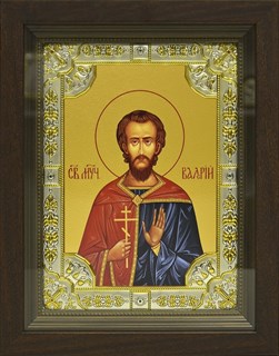 Икона Валерий Мелитинский мученик, в киоте 24х30 см 28126