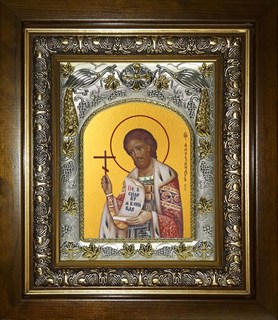 Икона Александр Невский, благоверный князь, в киоте 20х24 см 28131