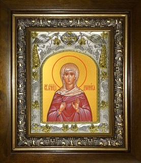 Икона Домника (Домнина) Аназаровская (Киликийская), мученица, в киоте 20х24 см 28132