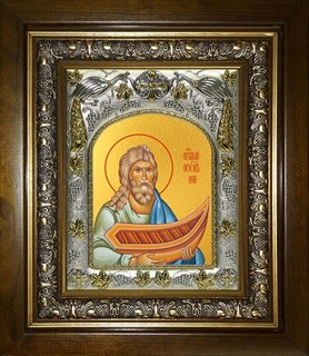 Икона Ной праотец, в киоте 20х24 см 28149