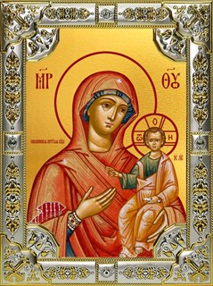Икона Смоленская икона Божией Матери, 18х24 см, со стразами 28171