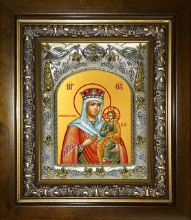 Икона Цареградская икона Божией Матери, в киоте 20х24 см 28192