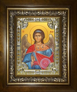 Икона Михаил архангел, в киоте 24х30 см 28203