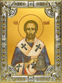 Икона Павлин Милостивый, епископ Ноланский, святитель, 18х24 см, со стразами 28227