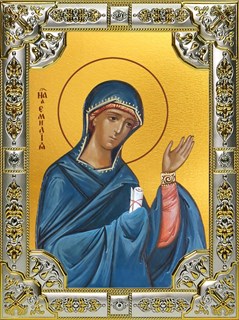 Икона Емилия, Эмилия Кесарийская (Каппадокийская) преподобная, 18х24 см, со стразами 28307
