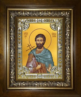 Икона Савва Готфский Муссовский (Валахийский) мученик, в киоте 24х30 см 28316