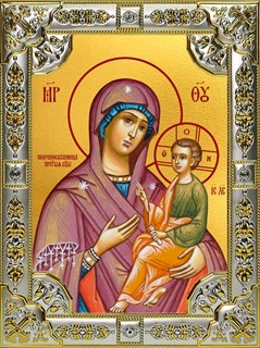 Икона Скоропослушница, икона Божией Матери, 18х24 см, со стразами 28326
