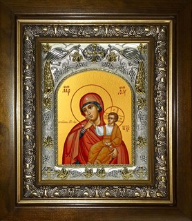Икона Ватопедская икона Божией Матери, в киоте 20х24 см 28335
