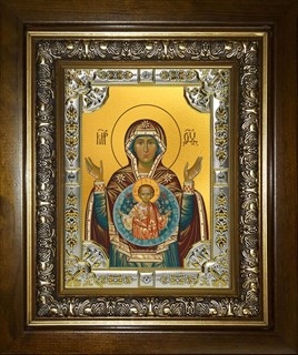 Икона Знамение икона Божией Матери, в киоте 24х30 см 28422