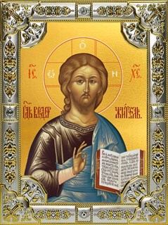 Икона Господь Вседержитель, 18х24 см, со стразами 28441