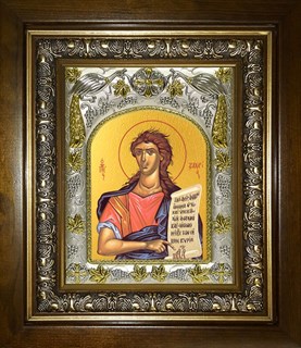 Икона Захария Серповидец, пророк, в киоте 20х24 см 28446