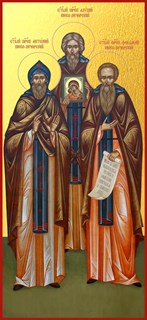 Икона Антоний, Алипий, Феодосий Печерские преподобные 28459