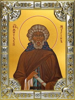 Икона Моисей Мурин Преподобный, 18х24 см, со стразами 28460