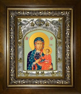 Икона Ченстоховская икона Божией Матери, в киоте 20х24 см 28492