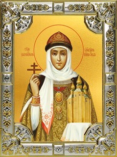 Икона Ольга равноапостольная великая княгиня, 18х24 см, со стразами 28497
