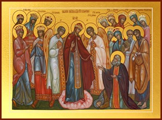 Икона Явление Пресвятой Богородицы преподобному Сергию Радонежскому 28500