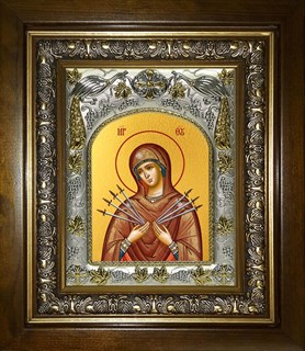 Икона Семистрельная икона Божией Матери, в киоте 20х2418 см 28524