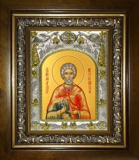 Икона Андрей Месукевийский, в киоте 20х24 см 28526