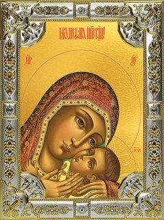 Икона Корсунская икона Божией Матери, 18х24 см, со стразами 28535