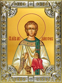 Икона Стефан архидиакон первомученик, 18х24 см, со стразами 28536