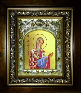 Икона Мефодий равноапостольный, в киоте 20х24 см 28563