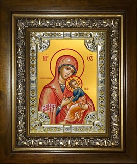 Икона Страстная икона Божией Матери, в киоте 24х30 см 28564