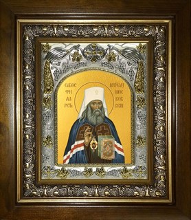 Икона Филарет (Дроздов), митрополит Московский и Коломенский, святитель, в киоте 20х24 см 28577