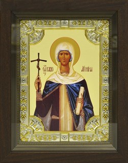 Икона Нина равноапостольная, в киоте 24х30 см 28593