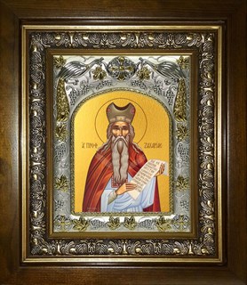 Икона Захария пророк, в киоте 20х24 см 28629