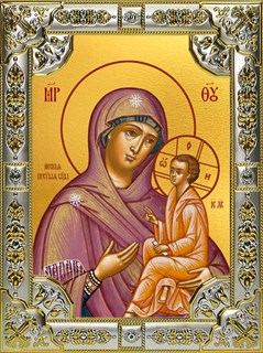 Икона Югская икона Божией Матери, 18х24 см, со стразами 28666