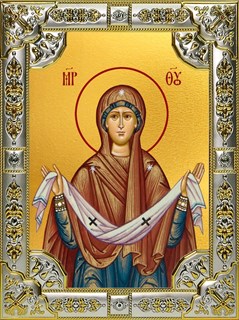 Икона Покров, икона Божией Матери, 18х24 см, со стразами 28688