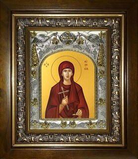 Икона Евдокия Илиопольская преподобномученица,в киоте 20х24 см 28700