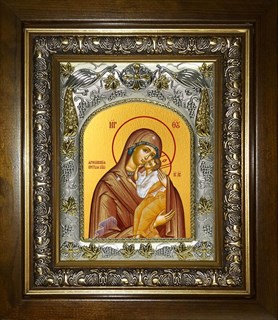 Икона Ярославская икона Божией Матери, в киоте 20х24 см 28727