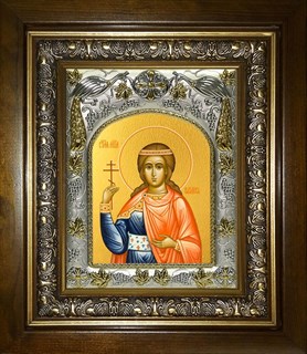 Икона Василисса Никомидийская мученица в киоте 20х24 см 28733