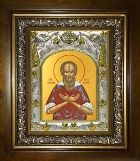 Икона Максим Тотемский, Христа ради юродивый, пресвитер, праведный, в киоте 20х24 см 28736