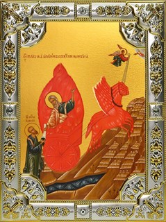 Икона Илия (Илья) Пророк, 18х24 см, со стразами 28744